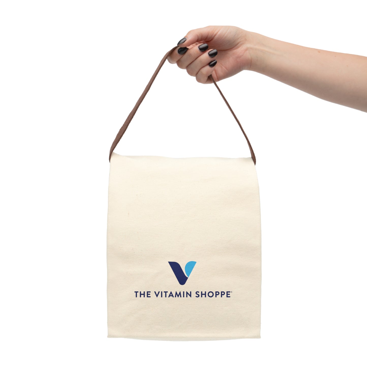 Canvas Lunch Bag with Strap — The Vitamin Shoppe Logo Insulated Tote