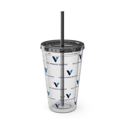 16oz Clear Straw Tumbler - Sunsplash Logo Reusable Cup