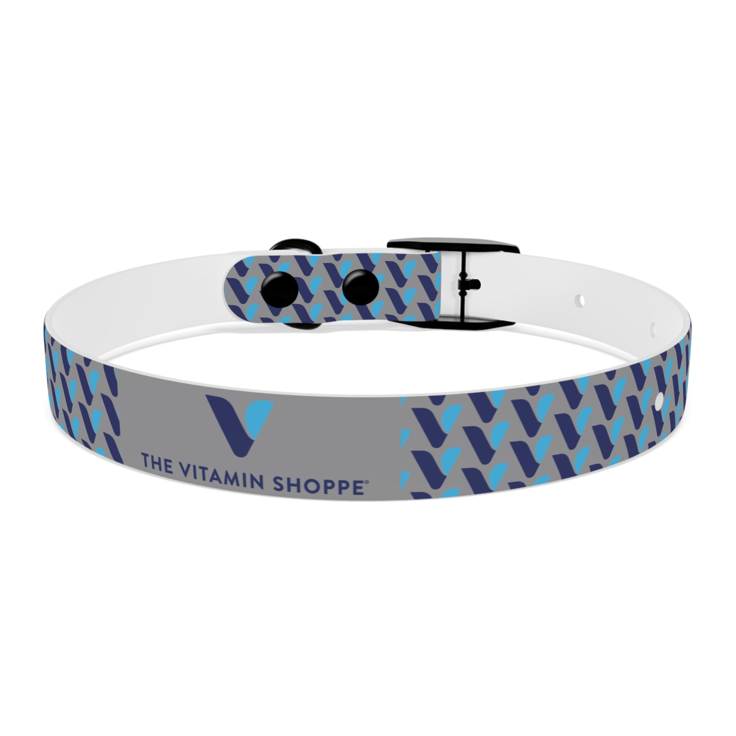 Vitamin Shoppe Branded Blue Geo Dog Collar