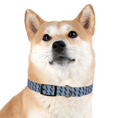 Vitamin Shoppe Branded Blue Geo Dog Collar