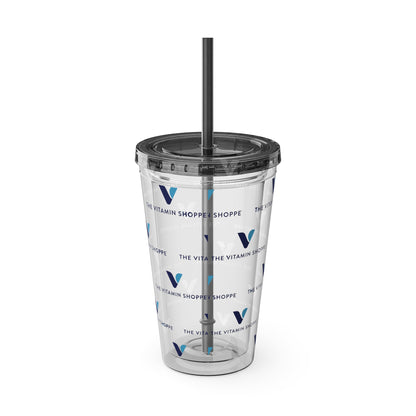 16oz Clear Straw Tumbler - Sunsplash Logo Reusable Cup