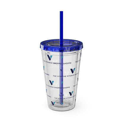 16oz Clear Straw Tumbler - Sunsplash Logo Reusable Cup