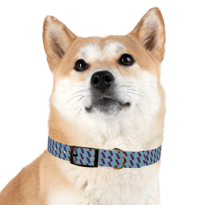 Vitamin Shoppe Branded Blue Geo Dog Collar
