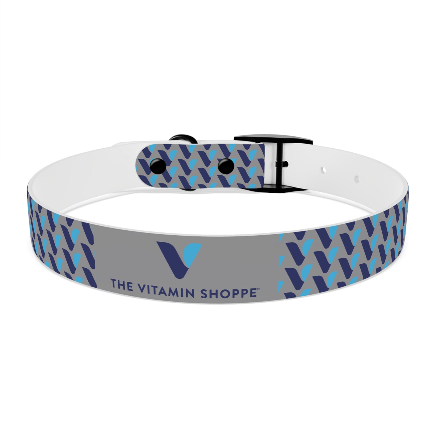 Vitamin Shoppe Branded Blue Geo Dog Collar