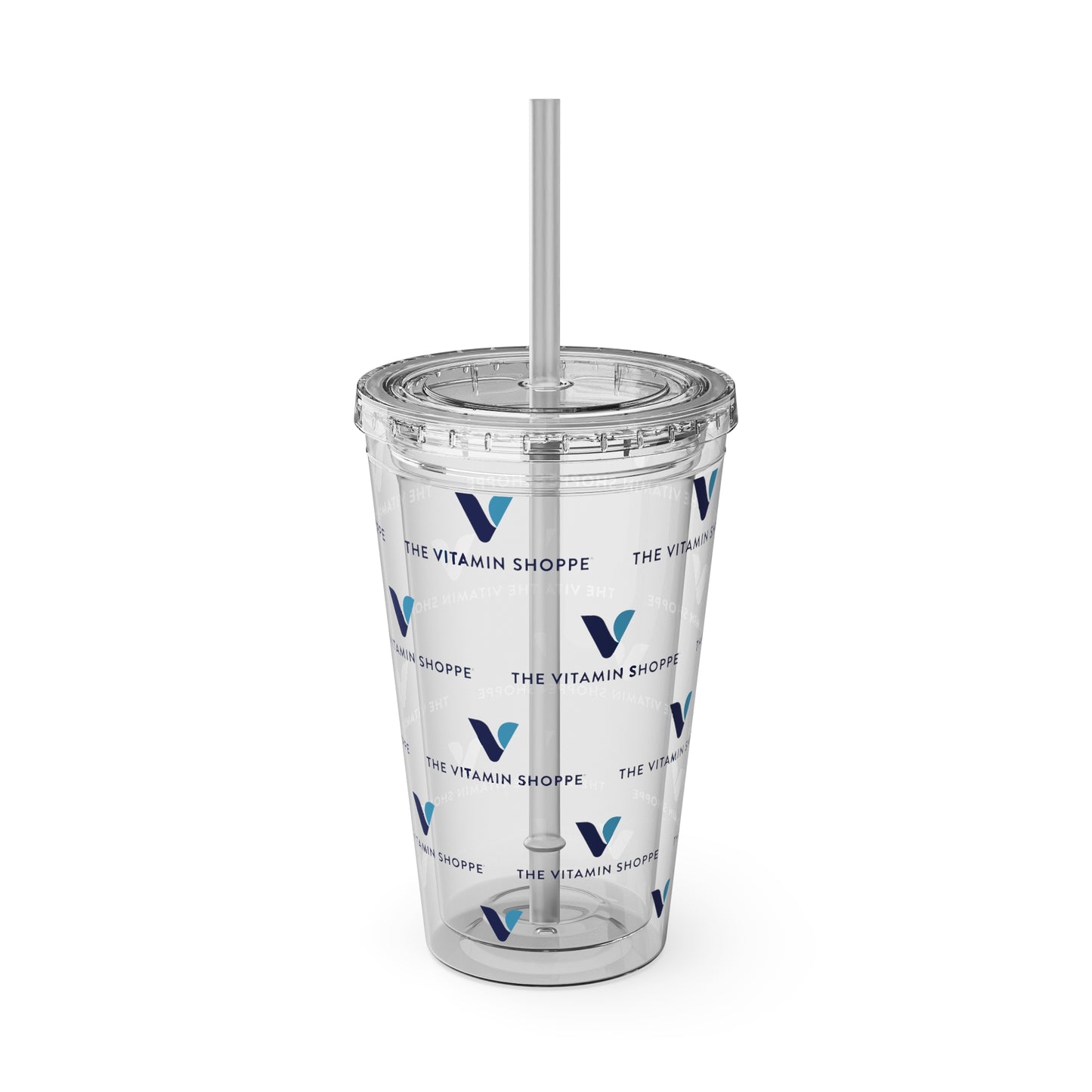 16oz Clear Straw Tumbler - Sunsplash Logo Reusable Cup