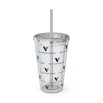 16oz Clear Straw Tumbler - Sunsplash Logo Reusable Cup