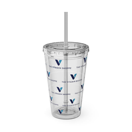 16oz Clear Straw Tumbler - Sunsplash Logo Reusable Cup