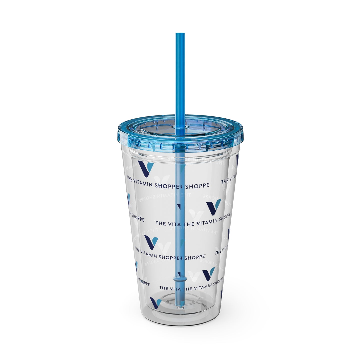 16oz Clear Straw Tumbler - Sunsplash Logo Reusable Cup