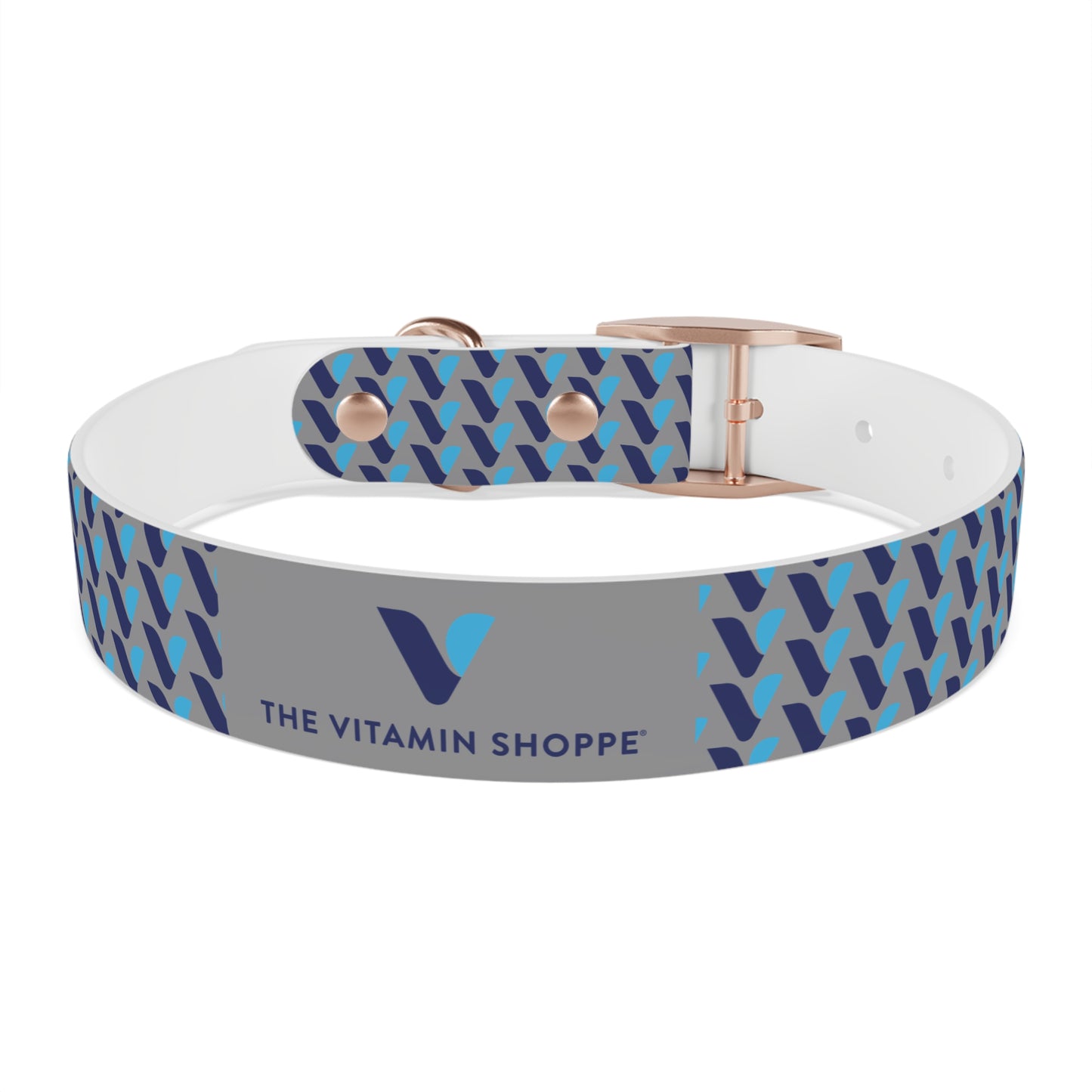 Vitamin Shoppe Branded Blue Geo Dog Collar