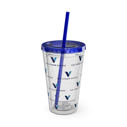 16oz Clear Straw Tumbler - Sunsplash Logo Reusable Cup