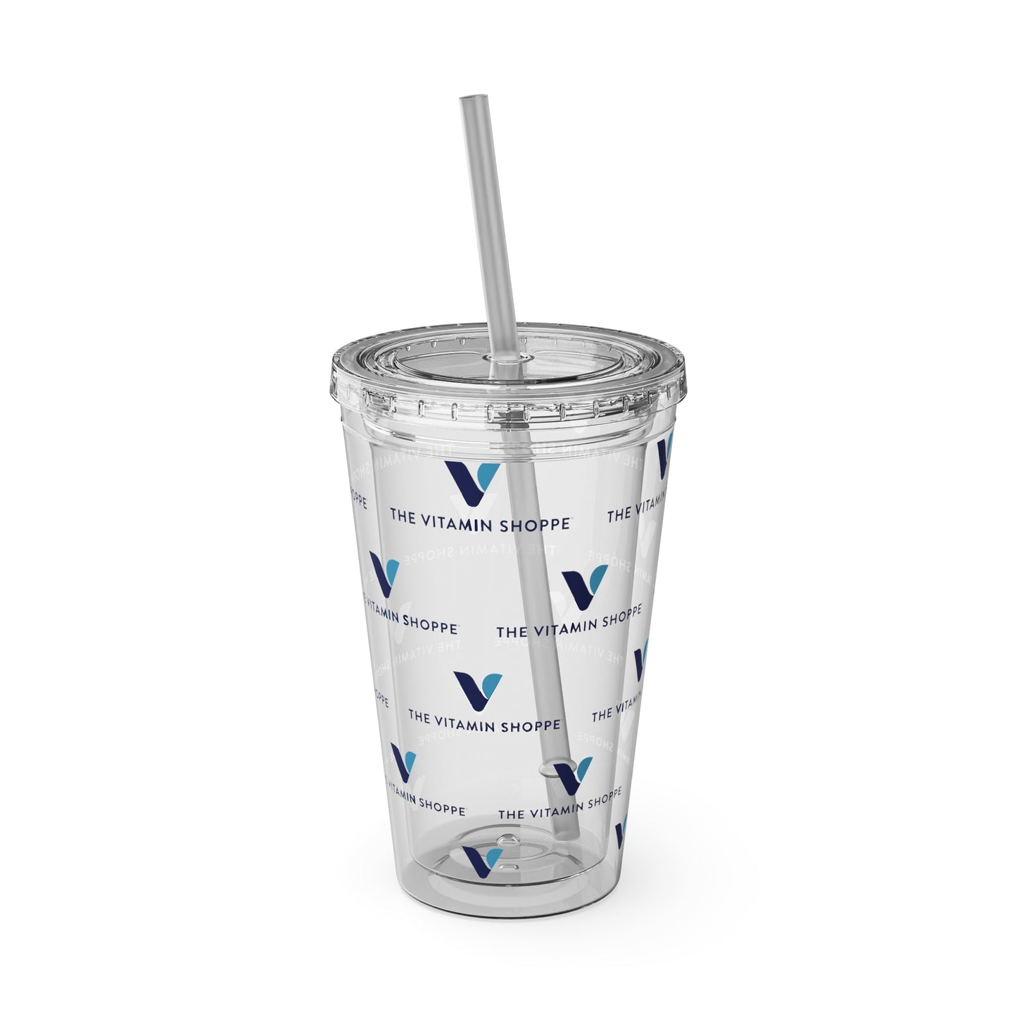 16oz Clear Straw Tumbler - Sunsplash Logo Reusable Cup