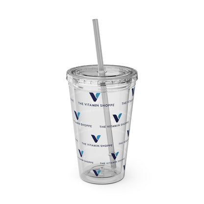 16oz Clear Straw Tumbler - Sunsplash Logo Reusable Cup