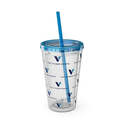 16oz Clear Straw Tumbler - Sunsplash Logo Reusable Cup