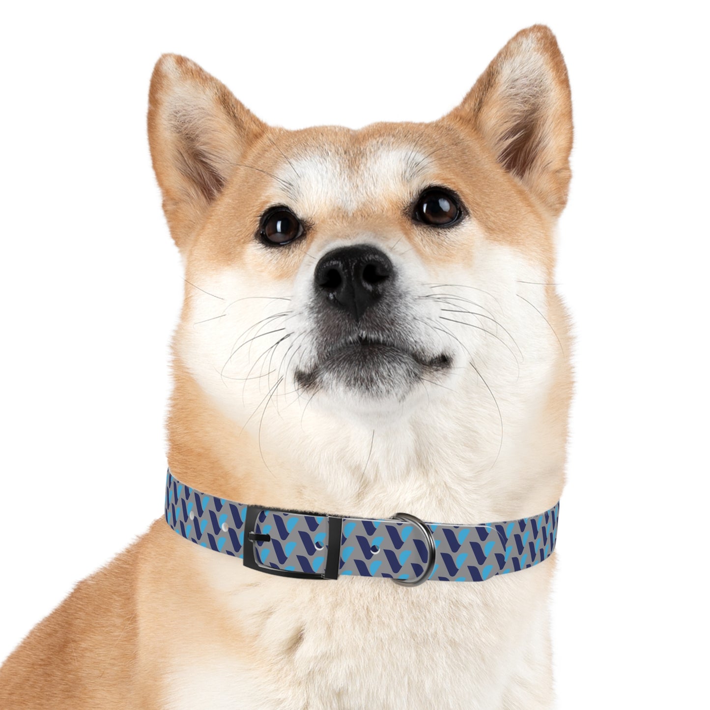 Vitamin Shoppe Branded Blue Geo Dog Collar