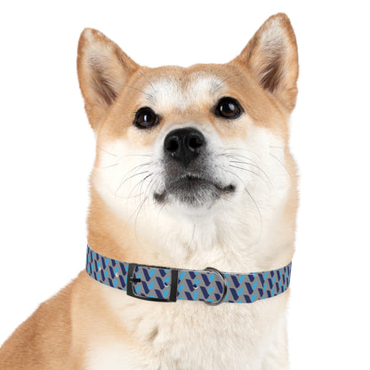 Vitamin Shoppe Branded Blue Geo Dog Collar