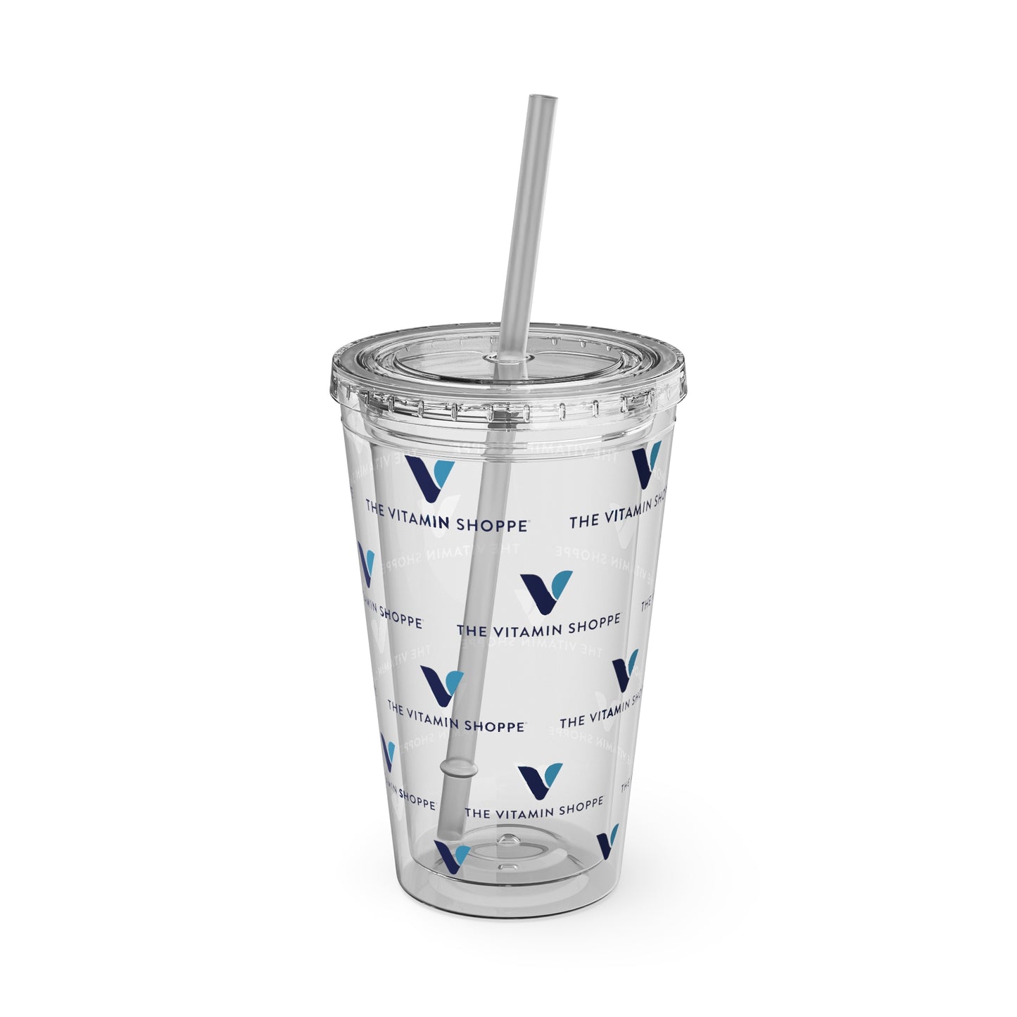 16oz Clear Straw Tumbler - Sunsplash Logo Reusable Cup