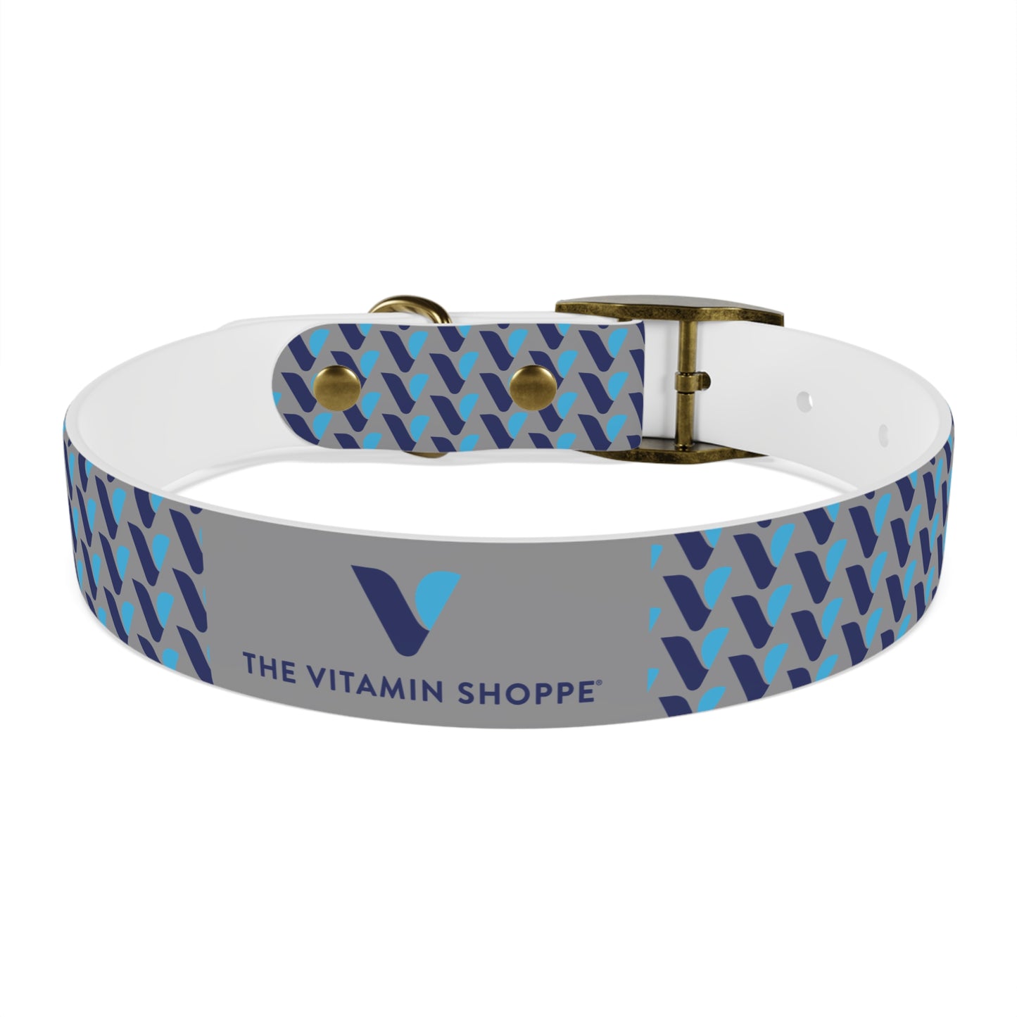 Vitamin Shoppe Branded Blue Geo Dog Collar