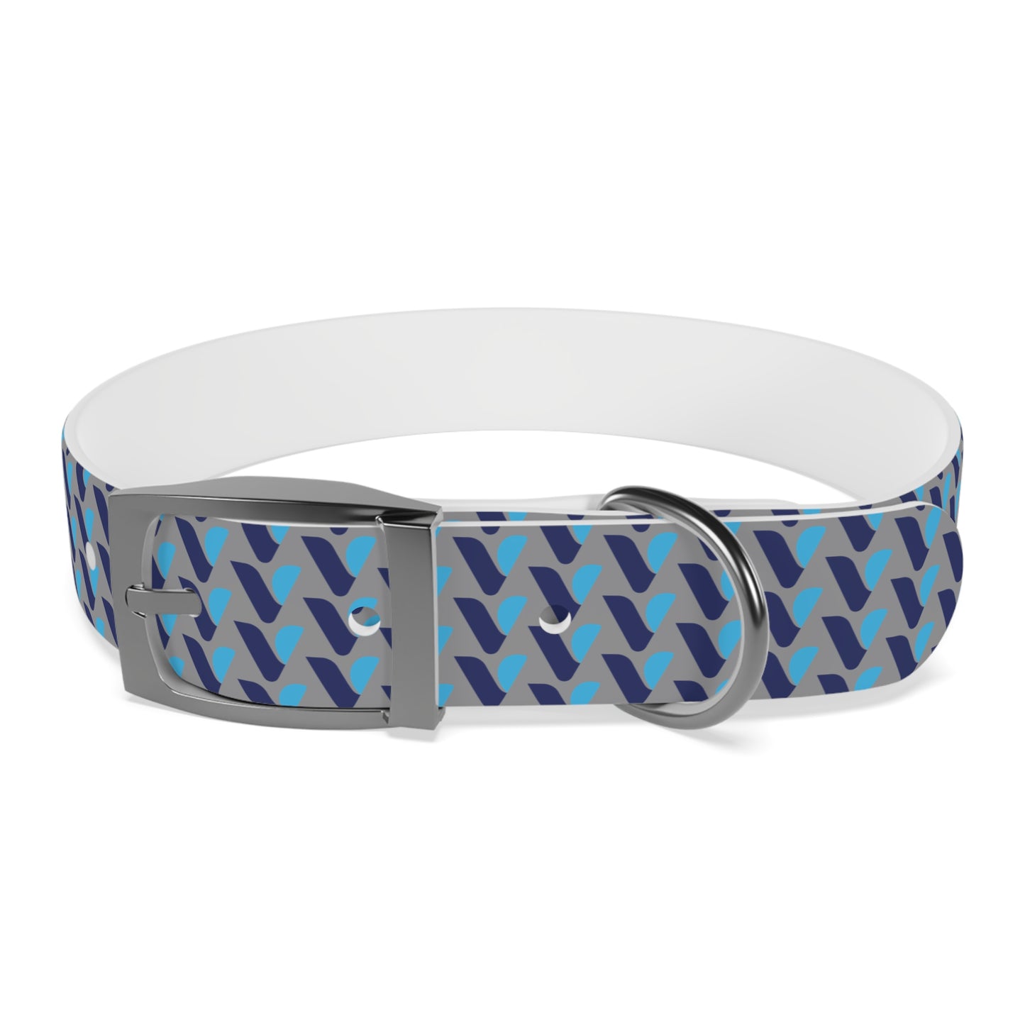 Vitamin Shoppe Branded Blue Geo Dog Collar