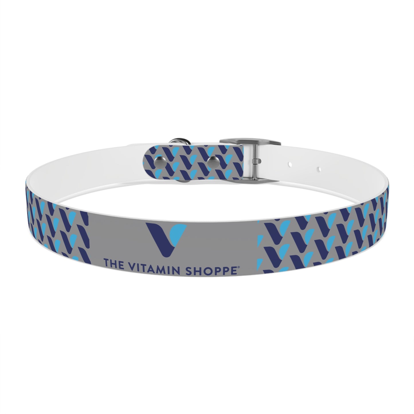 Vitamin Shoppe Branded Blue Geo Dog Collar