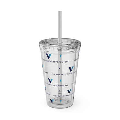 16oz Clear Straw Tumbler - Sunsplash Logo Reusable Cup