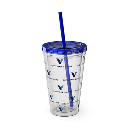 16oz Clear Straw Tumbler - Sunsplash Logo Reusable Cup
