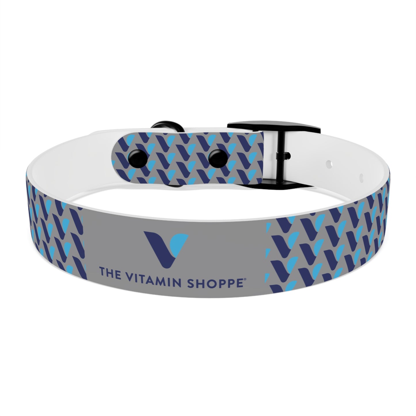 Vitamin Shoppe Branded Blue Geo Dog Collar