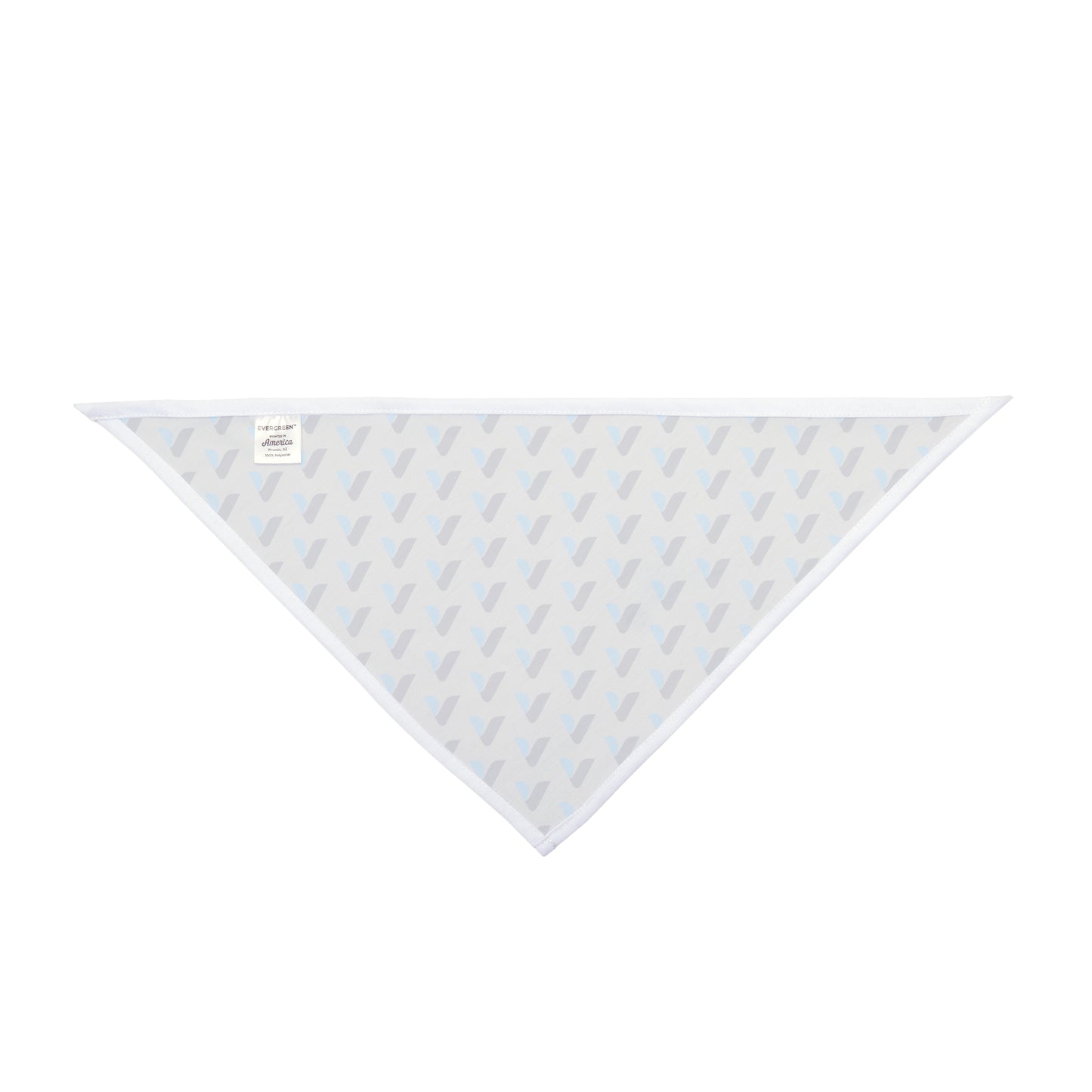 Blue Check V Pattern Pet Bandana — Modern Geometric Dog & Cat Accessory