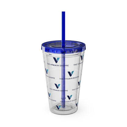 16oz Clear Straw Tumbler - Sunsplash Logo Reusable Cup