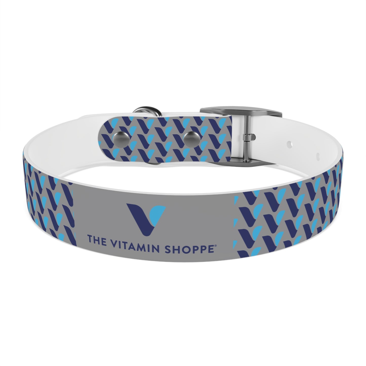 Vitamin Shoppe Branded Blue Geo Dog Collar