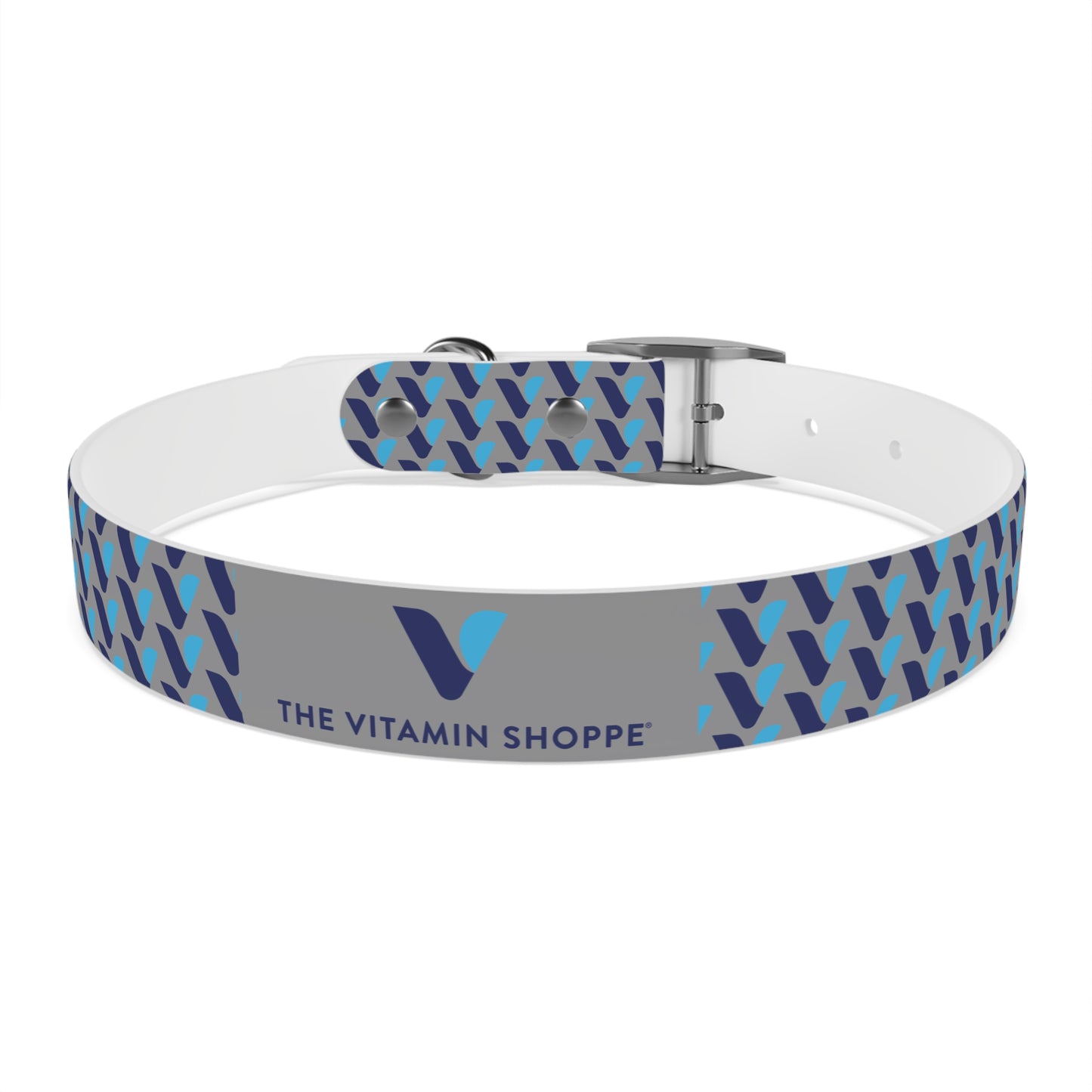 Vitamin Shoppe Branded Blue Geo Dog Collar
