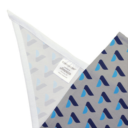 Blue Check V Pattern Pet Bandana — Modern Geometric Dog & Cat Accessory