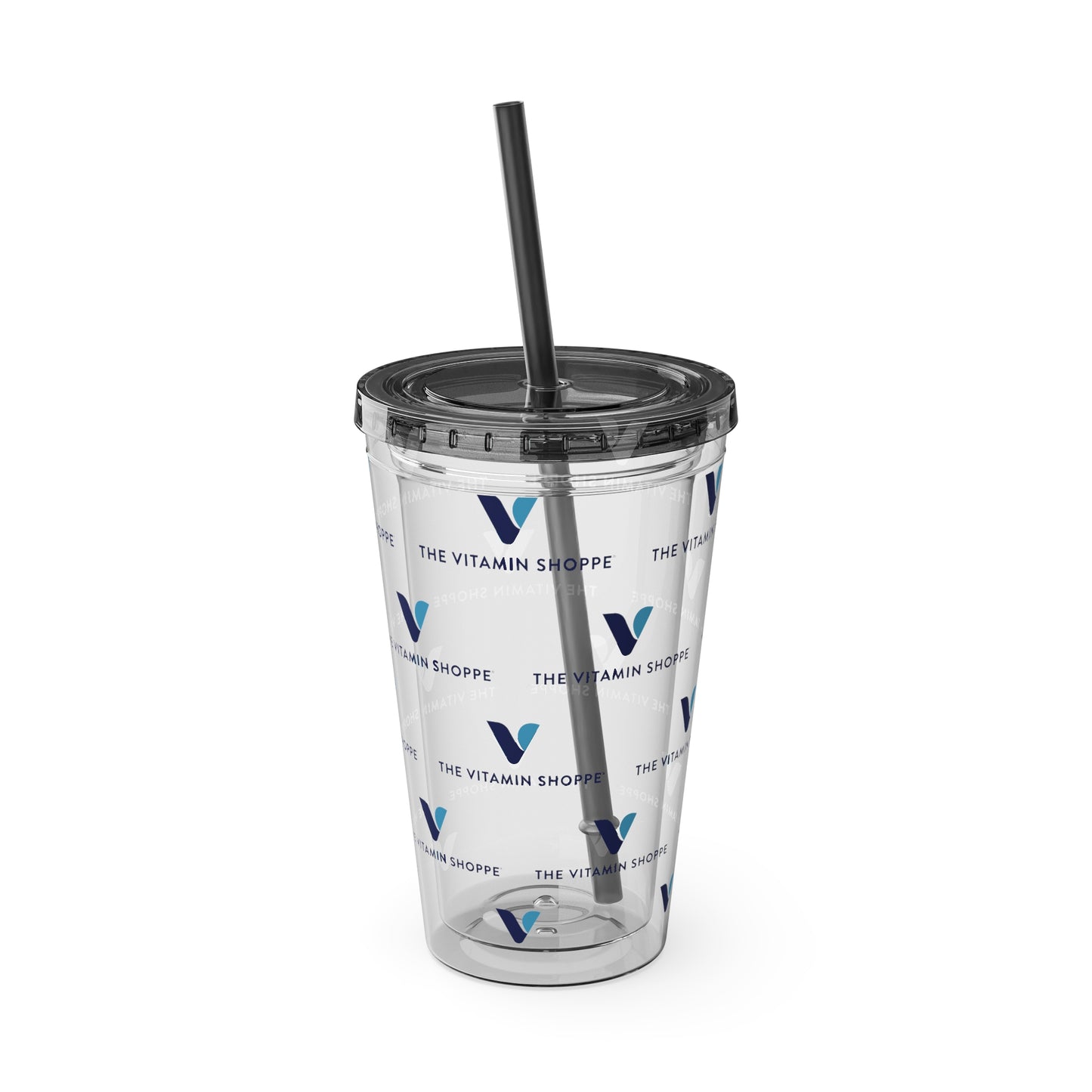 16oz Clear Straw Tumbler - Sunsplash Logo Reusable Cup