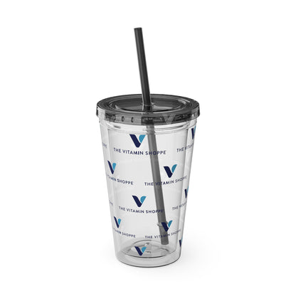 16oz Clear Straw Tumbler - Sunsplash Logo Reusable Cup