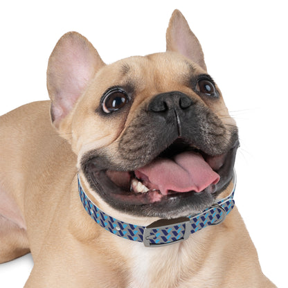 Vitamin Shoppe Branded Blue Geo Dog Collar