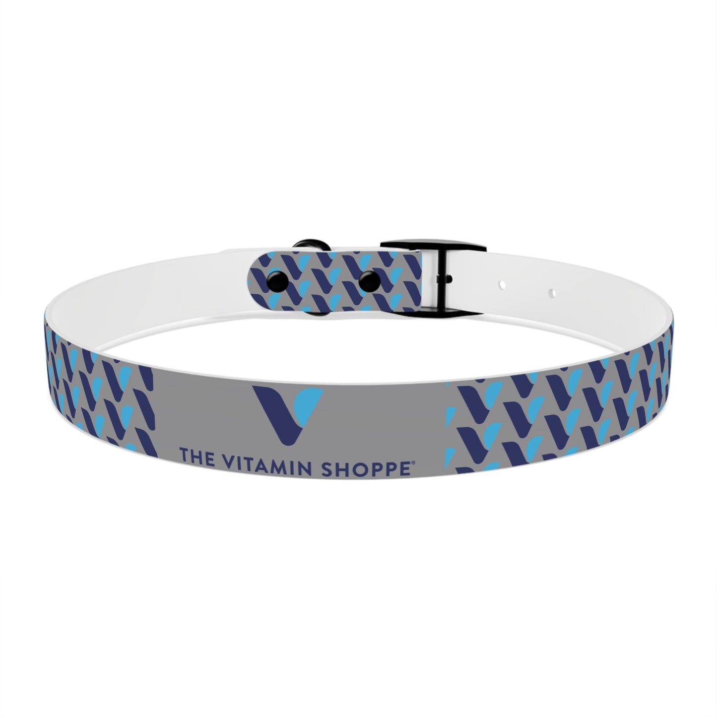 Vitamin Shoppe Branded Blue Geo Dog Collar