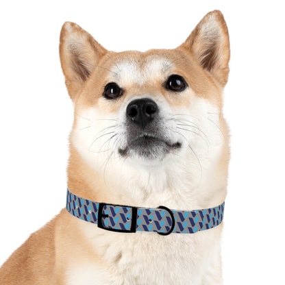 Vitamin Shoppe Branded Blue Geo Dog Collar