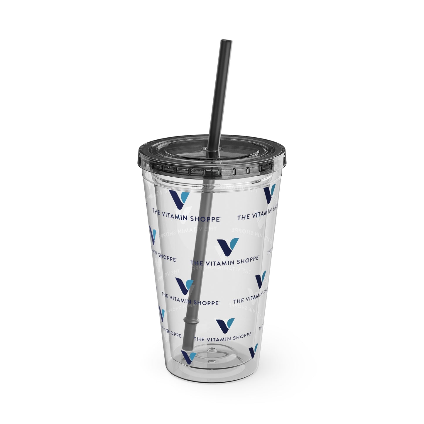 16oz Clear Straw Tumbler - Sunsplash Logo Reusable Cup