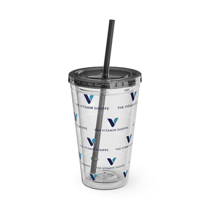 16oz Clear Straw Tumbler - Sunsplash Logo Reusable Cup