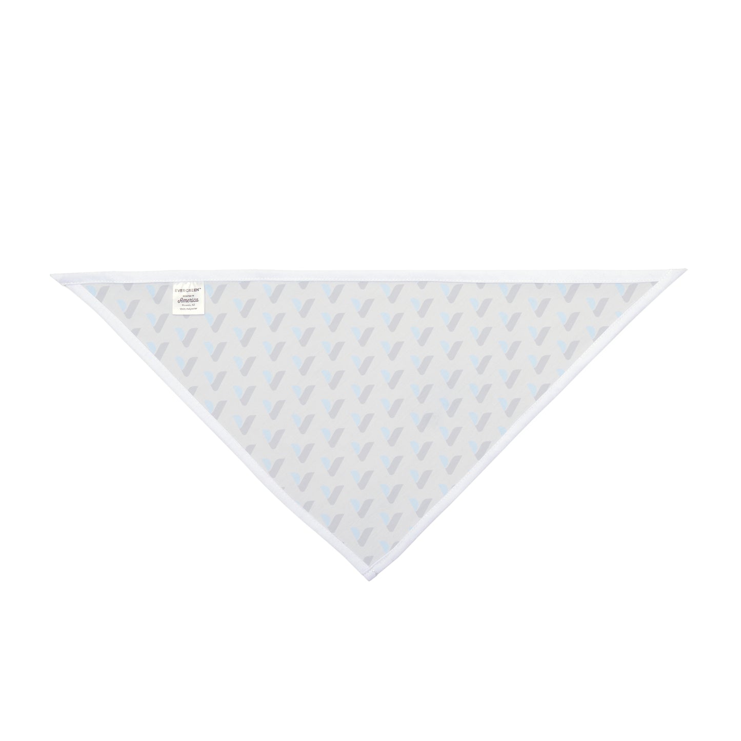 Blue Check V Pattern Pet Bandana — Modern Geometric Dog & Cat Accessory