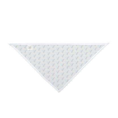Blue Check V Pattern Pet Bandana — Modern Geometric Dog & Cat Accessory