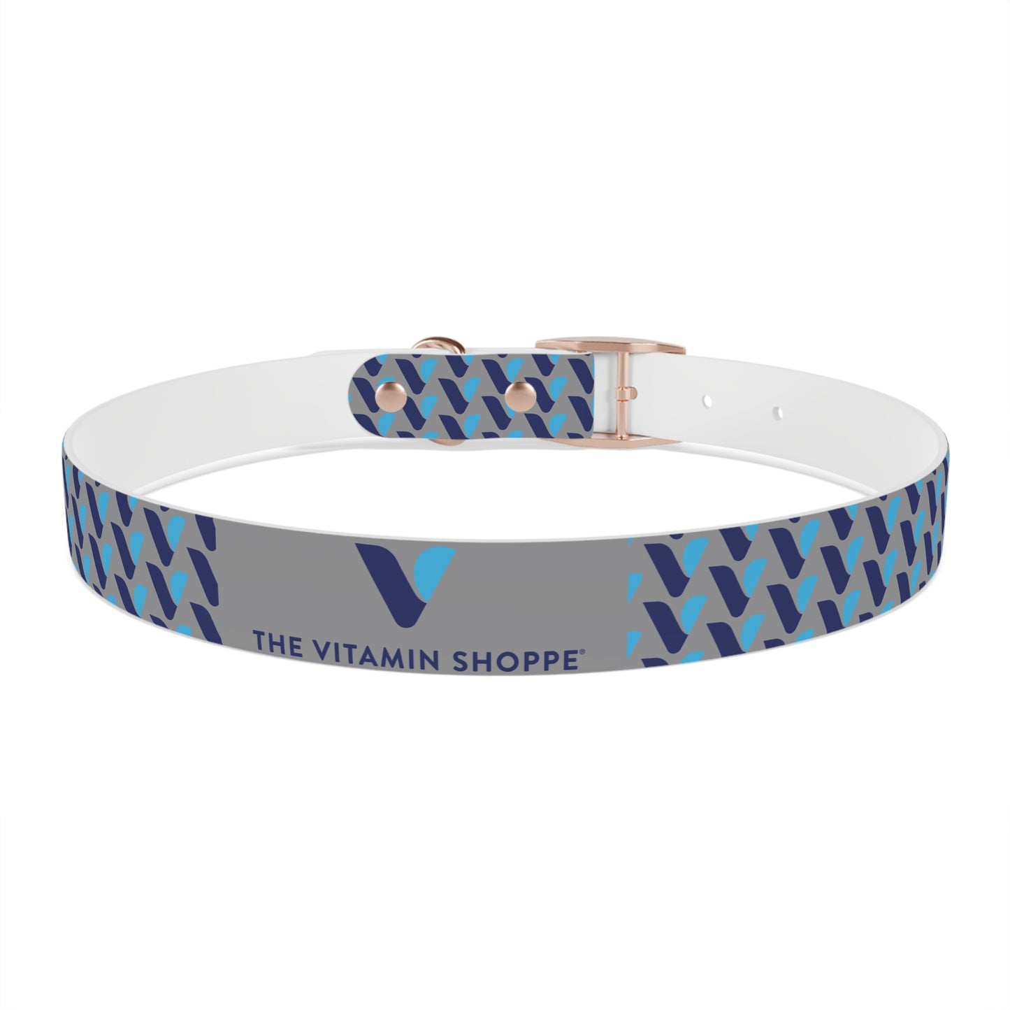 Vitamin Shoppe Branded Blue Geo Dog Collar