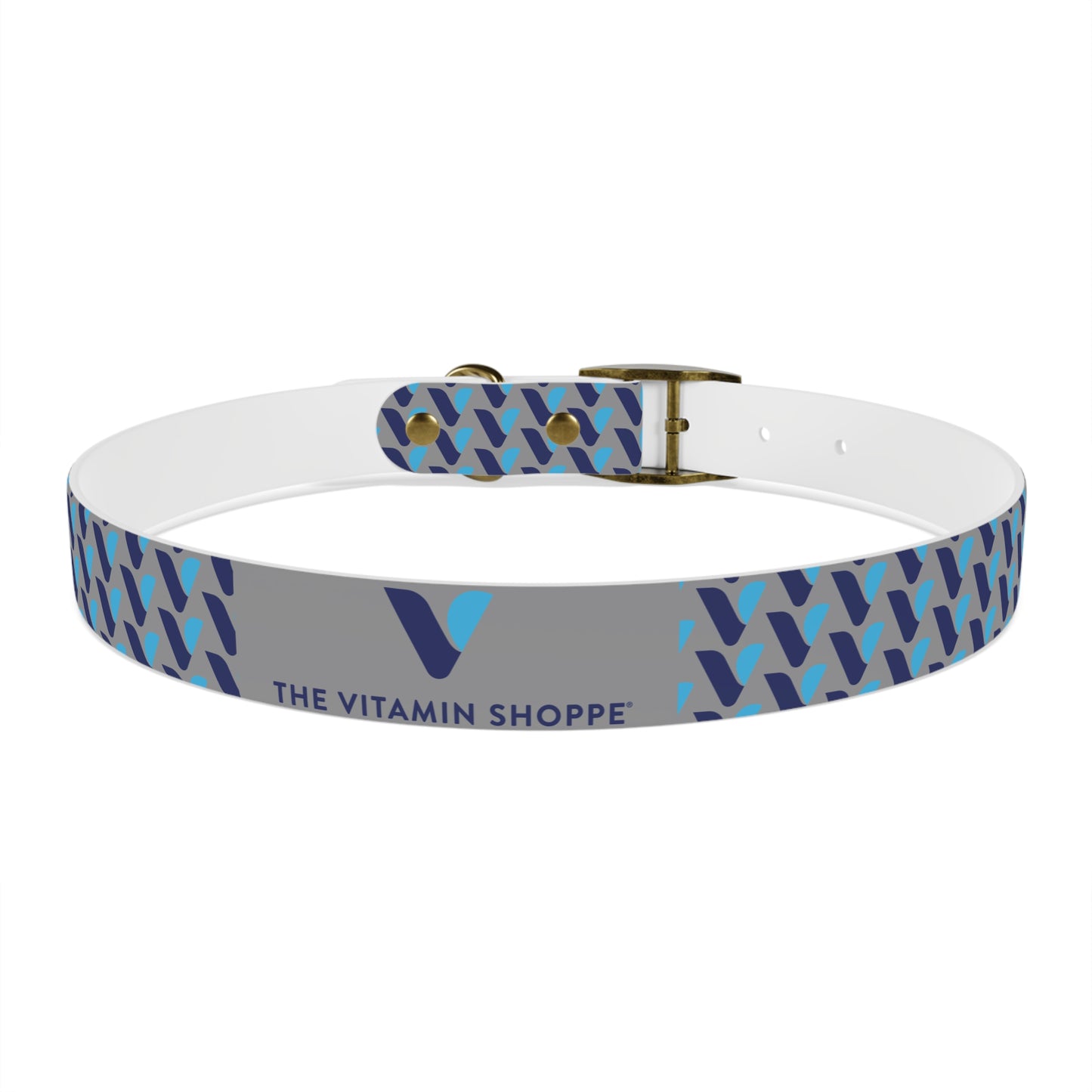 Vitamin Shoppe Branded Blue Geo Dog Collar