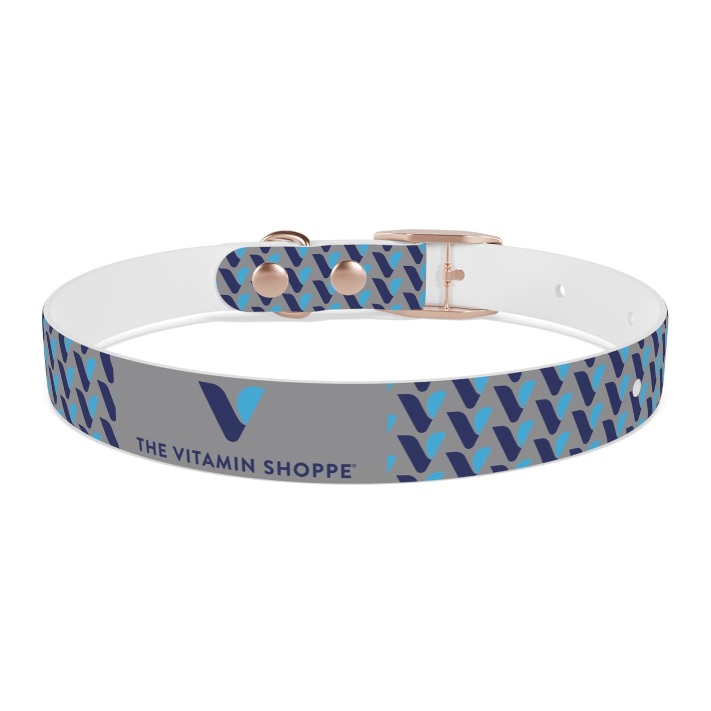 Vitamin Shoppe Branded Blue Geo Dog Collar