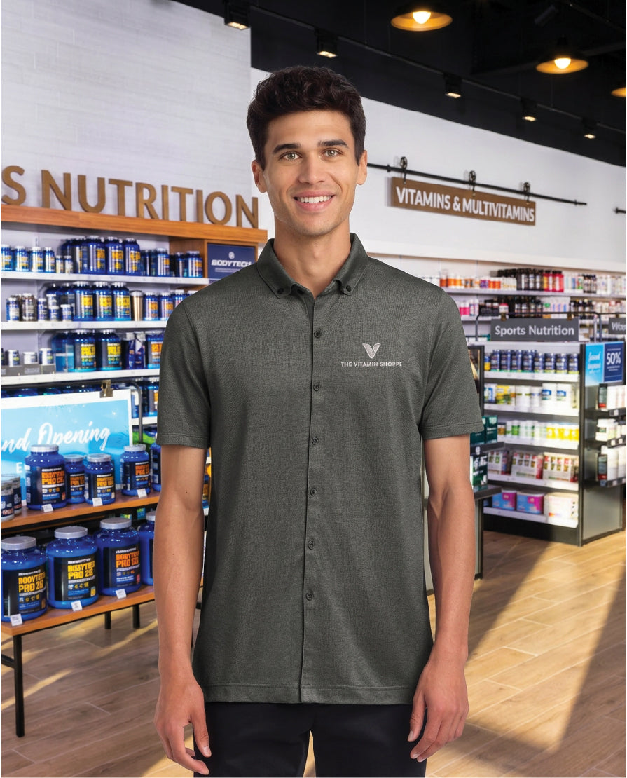 Mercer+Mettle® Stretch Pique Full-Button Polo