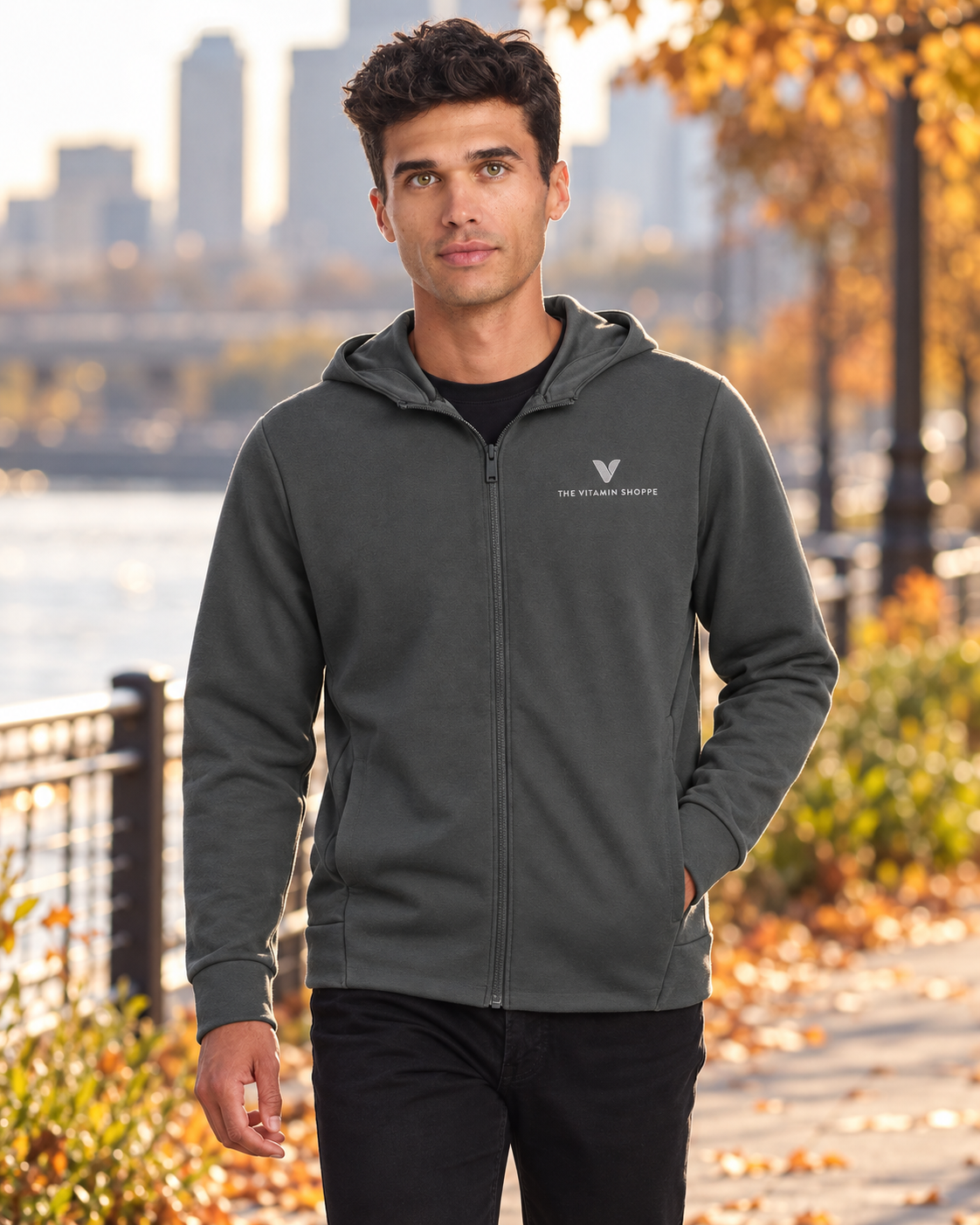 Mercer+Mettle Double-Knit Full-Zip Hoodie