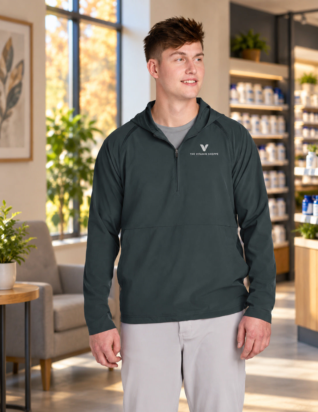 Sport-Tek Repeat 1/2-Zip Long Sleeve Hooded Jacket